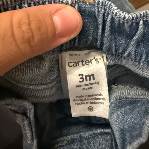 Carter's Baby Boy Blue Denim and Gray Shorts Set size 3M - Picture 4 of 4